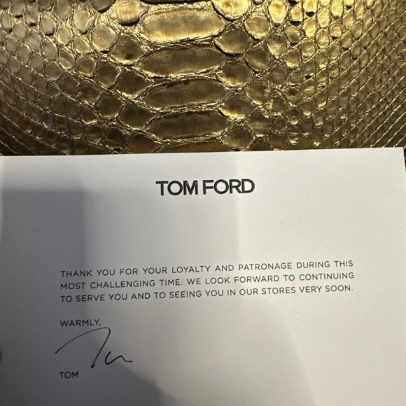 Tom Ford limited edition pre owned gold python Waller. This  comes with the box. - Picture 6 of 6